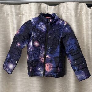 Lands' End Galaxy Print Kids Puffer Jacket
